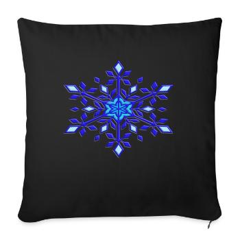 Blue Star - Sofa pillowcase 17,3'' x 17,3'' (45 x 45 cm) - black - Front