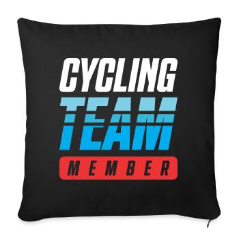 Cycling Team - Sofa pillowcase 17,3'' x 17,3'' (45 x 45 cm) - black - Front
