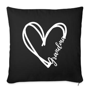 I LOVE GRANDMA. GRANDMA GIFT. - Sofa pillowcase 17,3'' x 17,3'' (45 x 45 cm) - black - Front