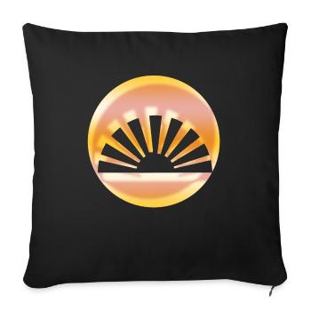 Sunrise - Sofa pillowcase 17,3'' x 17,3'' (45 x 45 cm) - black - Front