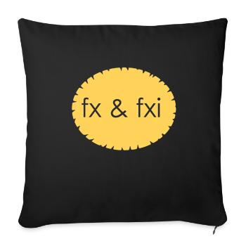 fix foxi - Sofa pillowcase 17,3'' x 17,3'' (45 x 45 cm) - black - Front