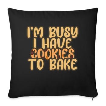 Christmas Chocolate Cookie Baking - Sofa pillowcase 17,3'' x 17,3'' (45 x 45 cm) - black - Front