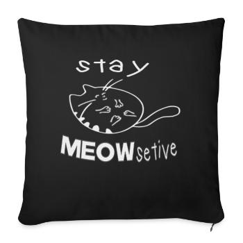 rester MEOWsetive - Housse de coussin décorative 45 x 45 cm - noir - Devant