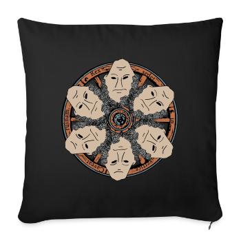 Wheel of Fortune - Sofa pillowcase 17,3'' x 17,3'' (45 x 45 cm) - black - Front