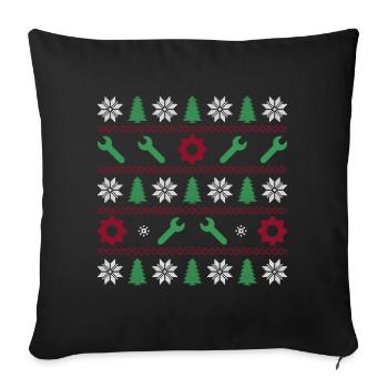 Tools Ugly Christmas - Sofa pillowcase 17,3'' x 17,3'' (45 x 45 cm) - black - Front