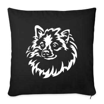 Spitz Kopf "Black Edition" - Sofakissenbezug 45 x 45 cm - Schwarz - Vorne