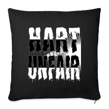 DUR et INJUSTE - Housse de coussin décorative 45 x 45 cm - noir - Devant