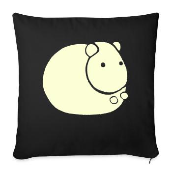 Hamster Cute Animal Rodent Animals Pet Vector 4 - Sofa pillowcase 17,3'' x 17,3'' (45 x 45 cm) - black - Front