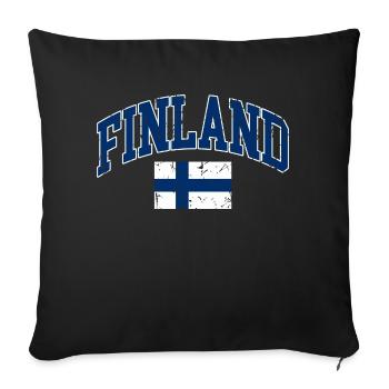 DRAPEAU FINLANDAIS - Housse de coussin décorative 45 x 45 cm - noir - Devant