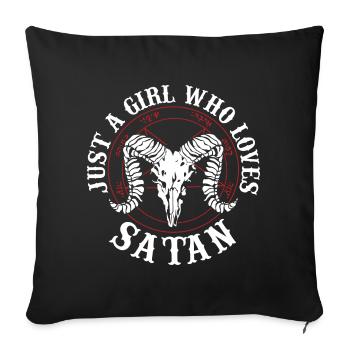 Satanisme Proverbes | Cadeaux d’horreur satanistes - Housse de coussin décorative 45 x 45 cm - noir - Devant
