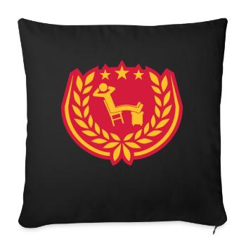 Laurel Wreath Man Icône détendue - Housse de coussin décorative 45 x 45 cm - noir - Devant