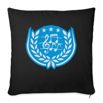 Coat of arms Music Sheet music clef - Sofa pillowcase 17,3'' x 17,3'' (45 x 45 cm) - black - Front