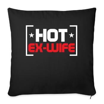 Hot Ex-Wife Divorcee Divorce Women - Sofa pillowcase 17,3'' x 17,3'' (45 x 45 cm) - black - Front
