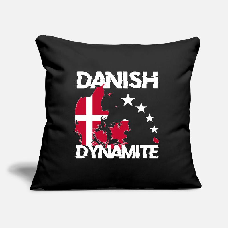 Danemark drapeau danois cadeau de dynamite Housse de coussin décorative 45 x 45 cm
