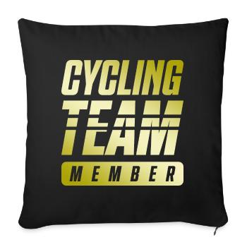 Cycling Team - Sofa pillowcase 17,3'' x 17,3'' (45 x 45 cm) - black - Front