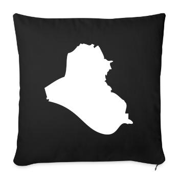 Iraq map flag - Sofa pillowcase 17,3'' x 17,3'' (45 x 45 cm) - black - Front