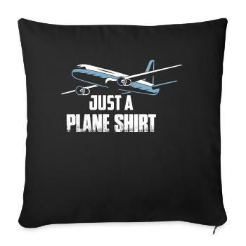 Juste une chemise d’avion pilote de ligne aviation - Housse de coussin décorative 45 x 45 cm - noir - Devant