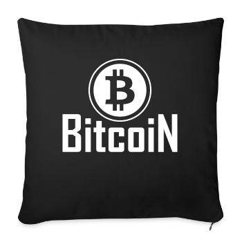 Crypto Bitcoin Trading - Housse de coussin décorative 45 x 45 cm - noir - Devant
