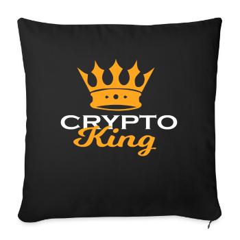 Crypto Bitcoin Trading - Housse de coussin décorative 45 x 45 cm - noir - Devant