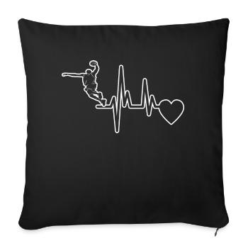 Club de basket-ball Amateurs de basket-ball Joueurs de basket-ball - Housse de coussin décorative 45 x 45 cm - noir - Devant