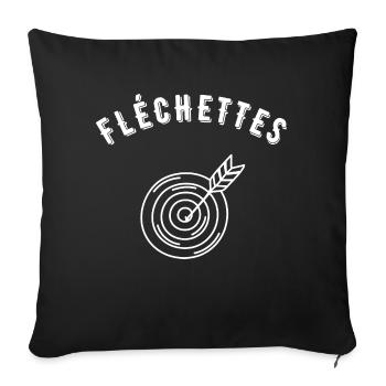 fléchettes - Housse de coussin décorative 45 x 45 cm - noir - Devant