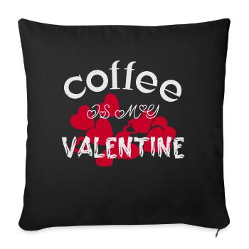 COFFEE VALENTINE - Sofa pillowcase 17,3'' x 17,3'' (45 x 45 cm) - black - Front