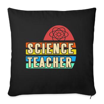 Retro Vintage SCIENCE Teacher Designs - Sofakissenbezug 45 x 45 cm - Schwarz - Vorne
