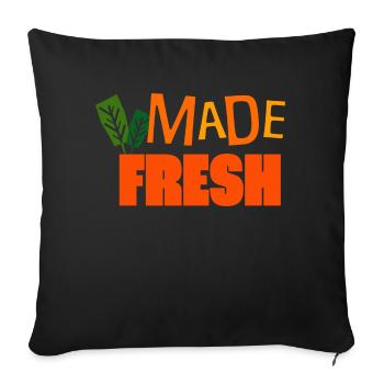 Made Fresh - Sofa pillowcase 17,3'' x 17,3'' (45 x 45 cm) - black - Front