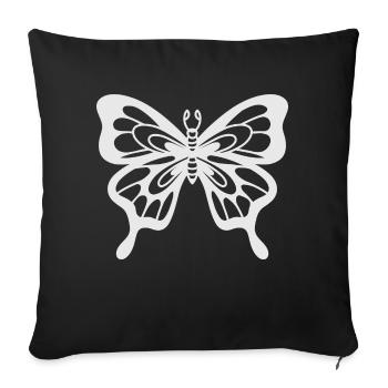 Schmetterling - Sofakissenbezug 45 x 45 cm - Schwarz - Vorne