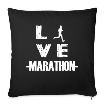 Biking Running Marathon Triathlon Bike - Sofa pillowcase 17,3'' x 17,3'' (45 x 45 cm) - black - Front
