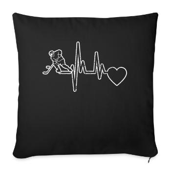 Joueur de hockey sur glace Fan de hockey Équipe de hockey sur glace Hockey sur glace - Housse de coussin décorative 45 x 45 cm - noir - Devant