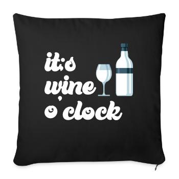 Bière Bière Vin Vino Party - Housse de coussin décorative 45 x 45 cm - noir - Devant