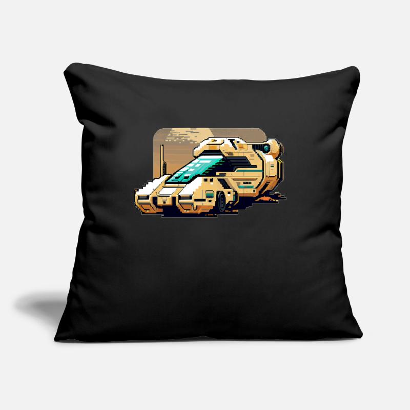 8 Bit Retro Transporter dans rétro Pixel Graphics Housse de coussin décorative 45 x 45 cm