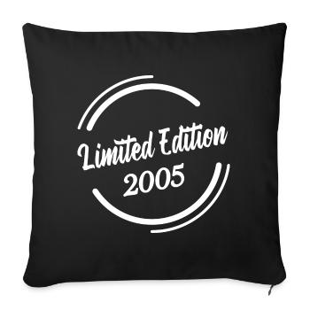 Fête d’anniversaire 2005 en édition limitée - Housse de coussin décorative 45 x 45 cm - noir - Devant