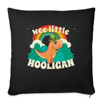 WEE LITTLE HOOLIGAN Dinosaur Kids St Patrick s - Sofa pillowcase 17,3'' x 17,3'' (45 x 45 cm) - black - Front
