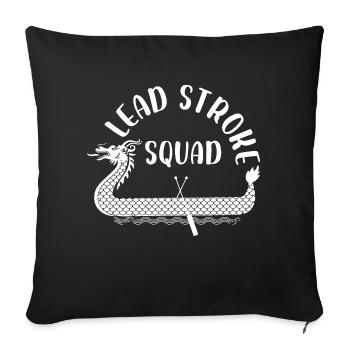 lead stroke squad Design for a paddling fans - Sofa pillowcase 17,3'' x 17,3'' (45 x 45 cm) - black - Front