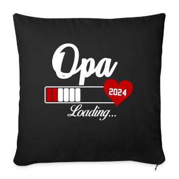 Opa Loading 2024 - Sofakissenbezug 45 x 45 cm - Schwarz - Vorne