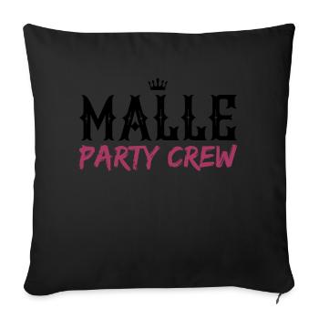 Malle Party Crew - Sofa pillowcase 17,3'' x 17,3'' (45 x 45 cm) - black - Front