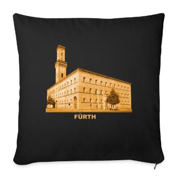 Fürth Town Hall Middle Franconia Bavaria - Sofa pillowcase 17,3'' x 17,3'' (45 x 45 cm) - black - Front