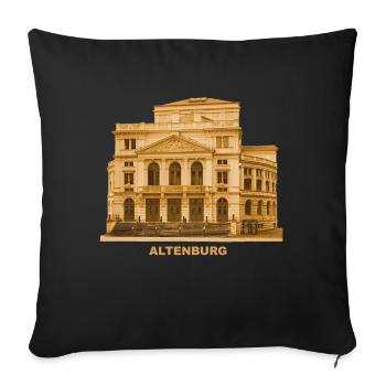 Théâtre d’Altenburg Thüringen Skatstadt - Housse de coussin décorative 45 x 45 cm - noir - Devant