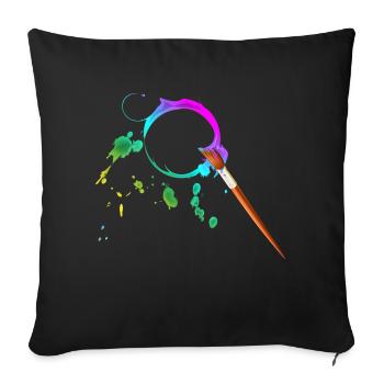 Maler - Sofakissenbezug 45 x 45 cm - Schwarz - Vorne