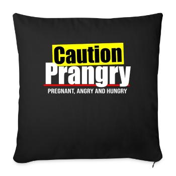 Citation amusante de Prangry - Housse de coussin décorative 45 x 45 cm - noir - Devant