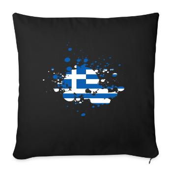 Grèce - Housse de coussin décorative 45 x 45 cm - noir - Devant