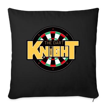 the dart Knight Wurfscheibe - Sofakissenbezug 45 x 45 cm - Schwarz - Vorne