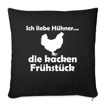 Lustiger Spruch Witzig Humor Geschenkidee - Sofakissenbezug 45 x 45 cm - Schwarz - Vorne