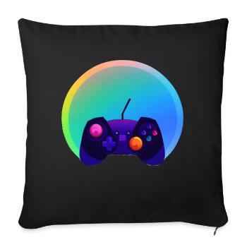 Gamer Gamer Contrôleur de jeu vidéo Gaming Gaming - Housse de coussin décorative 45 x 45 cm - noir - Devant