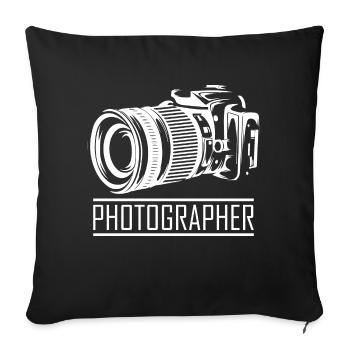 Lustiges Fotograf Geschenk Fotografie - Sofakissenbezug 45 x 45 cm - Schwarz - Vorne