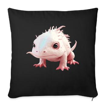 Small Baby Axolotl for Animal Lovers - Sofa pillowcase 17,3'' x 17,3'' (45 x 45 cm) - black - Front