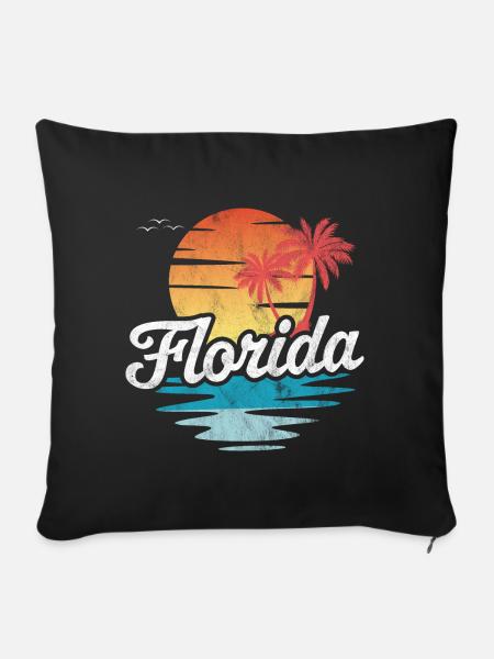 Florida - Sofakissenbezug 45 x 45 cm - Schwarz