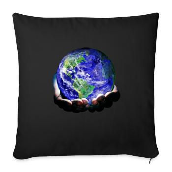 JOUR DE LA TERRE 2023, JOURNÉE INTERNATIONALE DE LA TERRE 2023 - Housse de coussin décorative 45 x 45 cm - noir - Devant